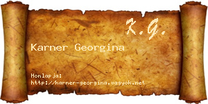 Karner Georgina névjegykártya